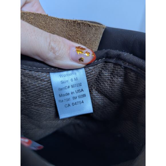 L.L. Bean Gore-Tex Dark Brown Primaloft Liner Leather Duck Rain Boots Women 6M - Picture 13 of 16